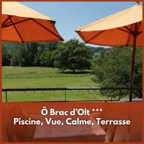 Ô BRAC d'Olt, piscine, calme, vue, aux portes de l'Aubrac